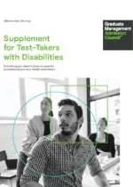 GMAT Supplement for Test Takers with Disabilities